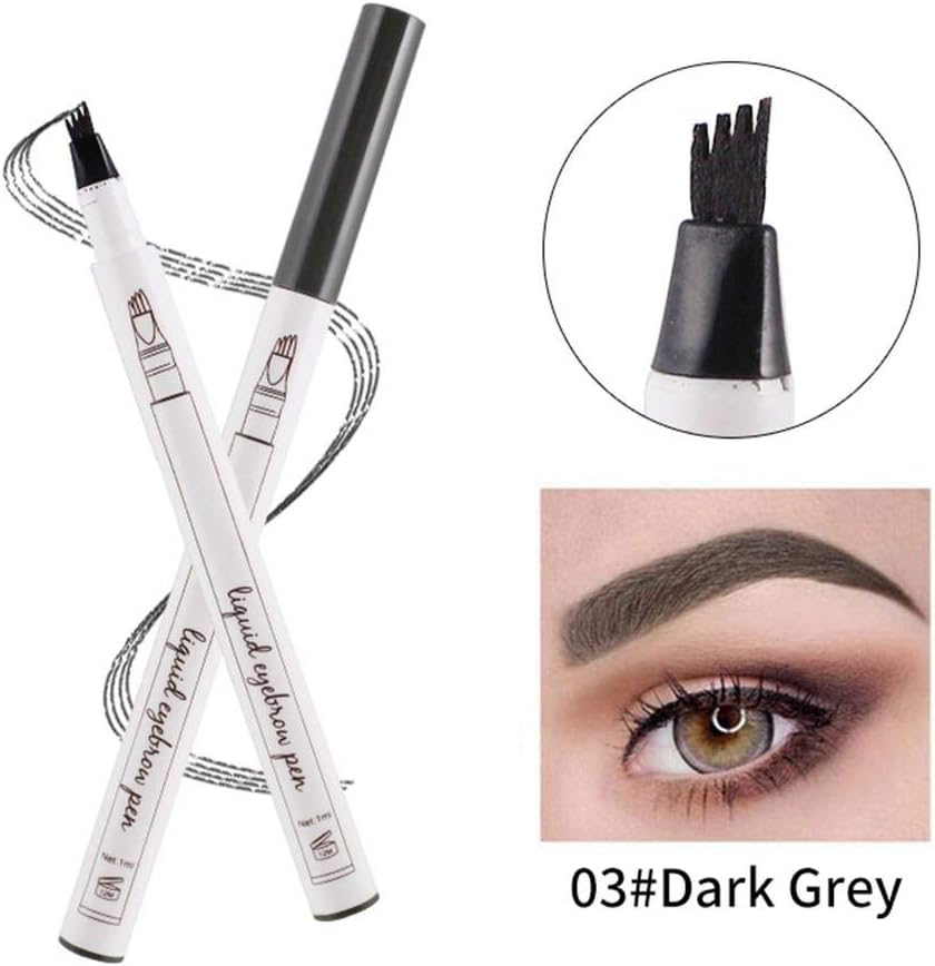 Duhe Eyebrow Pen 4 Head Fine Sketch Enhancer Fork Tip Eyebrow Tattoo Tint Eyebrow Gel Pencil Makeup Waterproof Eyebrow Tattoo Pen