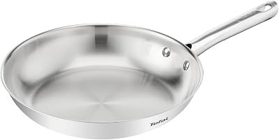 Duetto On Bratpfanne 28 cm, unversiegelt, dicker Wärmediffusionsboden, Komfort-Griff, langlebig, für alle Herdarten geeignet, Edelstahl, B8660634