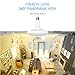 JUKEY Light Bulb Camera 1536P Camera PIR Body Sensing Motion Detection Night Vision 360 VR Panoramic Security Camera V2.0 Smart LED Flood Light, APP for Android iOS