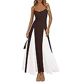 PRETTYGARDEN Spaghetti Strap Backless Spring Dresses for Women 2026 Flowy Maxi Dresses Sleeveless Wedding Guest Dress