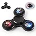 Caloics EDC Hand LED Lighting Tri-Spinner Fidget Finger Toy For Autism ADHD Anxiety Stress Relief Focus Fingure Spinner and long spins to 2-3Min (Black)