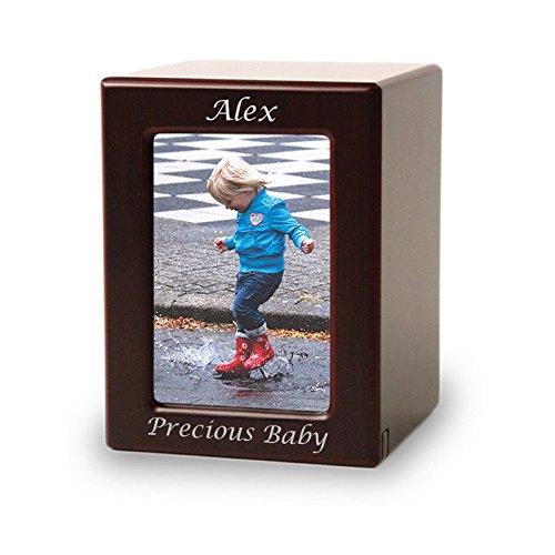 OneWorld Memorials Photo Frame Wood Photo Cremation Urn Small Holds