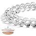 BEADNOVA White Clear Crystal Quartz Gemstone Round Loose Beads for Jewelry Making (10mm, 36-38pcs)