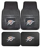 Oklahoma City Thunder NBA Basketball Heavy Duty Vinyl Utility Front and Back Car Truck Floor Mats Bundle Set