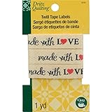 Dritz Quilting Twill Tape Labels, 36