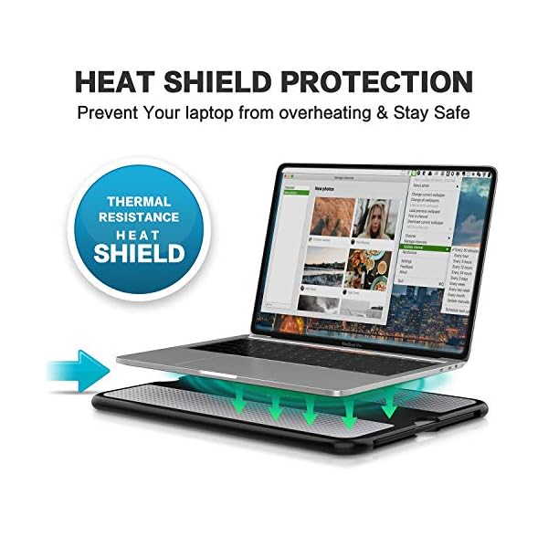 AboveTEK-Portable-Laptop-Lap-Desk-wRetractable-LeftRight-Mouse-Pad-Tray-Non-Slip-Heat-Shield-Tablet-Notebook-Computer-Stand-Table-wSturdy-Stable-Cooler-Work-Surface-for-Bed-Sofa-Couch-or-Travel AboveTEK Portable Laptop Lap Desk w/Retractable Left/Right Mouse Pad Tray, Non-Slip Heat Shield Tablet Notebook Computer…