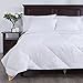 puredown® Lightweight Goose Feather Down Comforter Queen Size, White Duvet Insert Full for Warm Weather/Hot Sleeper(White, 88 * 88