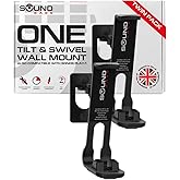 Sound Bass 2 x ONE, ONE Gen 2, ONE SL, Play:1 Wall Mount Bracket, Twin Pack, Black, Compatible with Sonos ONE, ONE Gen 2, ONE SL & Play 1