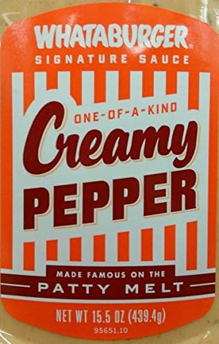Whataburger Signature Sauce 14oz-16oz Squeeze Bottle (Pack of 4) Select Flavor Below (One of a Kind Creamy Pepper - 15.5oz)