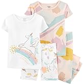 Carter's Toddler and Baby Girls' 4 Piece Cotton Pajama Set