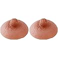 FEESHOW Silicone False Nipples Reusable Prosthetic Simulation Breast Enhancement Nipple Cover for Breast Forms Party