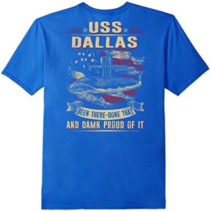 Mens USS Dallas (SSN-700) T-shirt 3XL Royal Blue