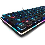 anidees Prismatic Gaming Mechanical Keyboard RGB LED Backlit Key Extra-Thin &amp; Light, Kailh Low Profile white Switches, 67 Keys, Wired/Wireless - AI-KB-PM