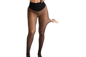 CIVIGY Magic Fleece Lined Leggings, Compression Band & One Seam Tights, Women Warm Pantyhose Shaping Snatch Waist Stay