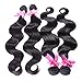 Perstar Hair 8A Grade Brazilian Body Wave hair 4 bundles Remy Human Hair extension Uprocessed Virgin Hair Natural Color (22 24 26 28, natural color)…