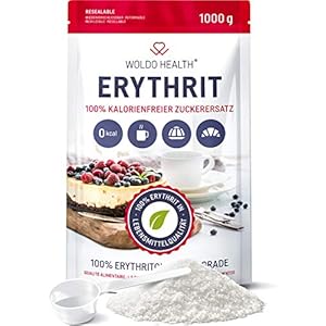 Erytritol 900 g suikervervanger zonder calorieën veganistisch & glutenvrij met 70% van de zoetkracht van suiker