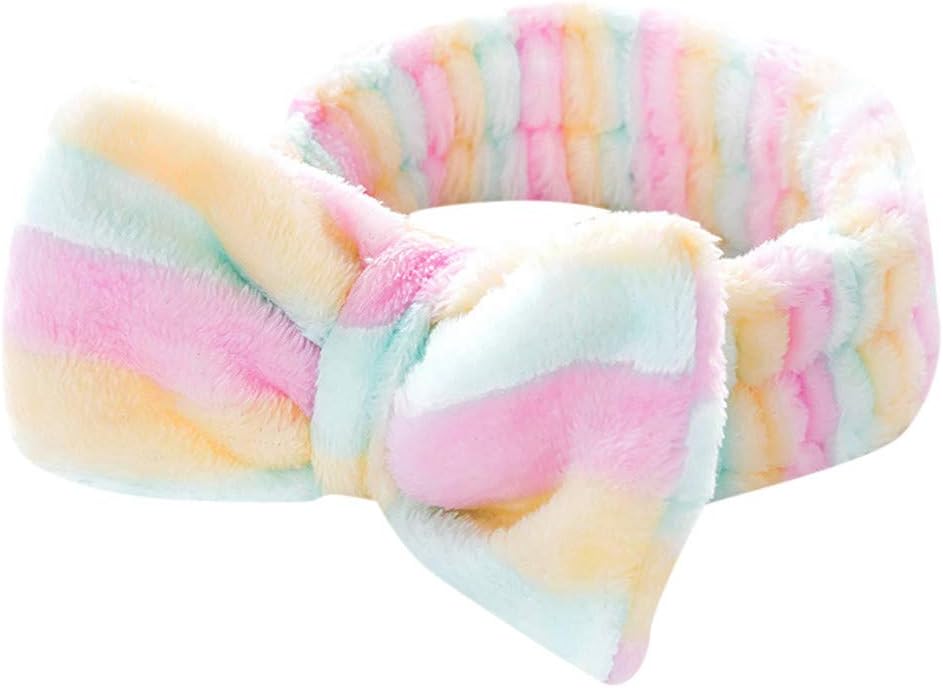 Headband Bowknot Makeup Hair Wrap Band Towel Face Bath Shower Spa Headband Accessory for Women Girls