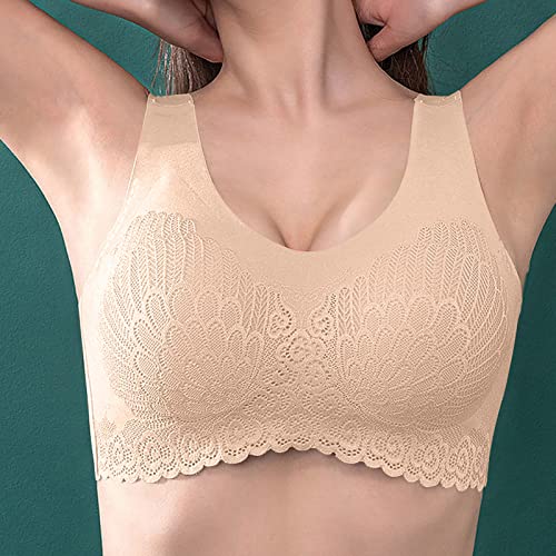 3-Pack Sports Bras for Women Seamless Comfort with Removable Pads Support Yoga Bra No Underwire Wirefree Sleep Bra