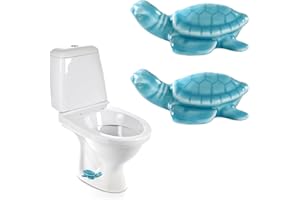 GIOCOCO 2 Pieces Turtle Toilet Bolt Covers,Toilet Bolt Covers Decorative,Toilet Bowl Caps for Bolts,Decorative Toilet Bolt Covers,for Home Bathrooms,Hotels,Offices,Public Restrooms (Cyan)