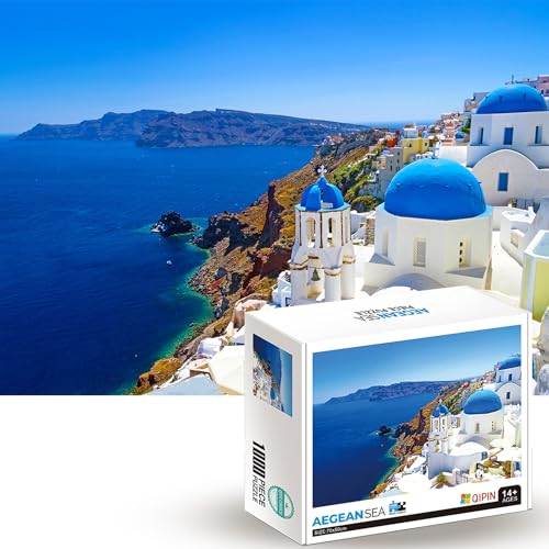 1000 Piece Jigsaw Puzzle, Aegean Sea Style, Age 14+ at Amazon
