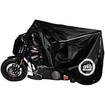 Premium Weather Resistant Motorbike Cover. Waterproof High Grade Polyester w/Soft Screen, Heat Resistant Shield. Lockable fabric, Durable & Long Lasting.Fits Sport bike, Cruiser, Touring (xxl, blk)