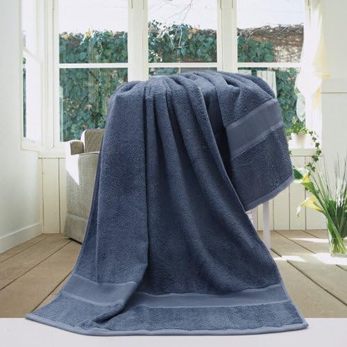 Summer cool bamboo carbon fiber large bath towel bath towel adult men and women a soft absorbent, dark gray blue