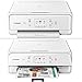 Canon PIXMA TS6020 Wireless All-in-One Compact Inkjet Printer with Print, Scan, Copy (White) + Set of Ink Tanks + Photo Paper Sample + USB Printer Cable + HeroFiber Ultra Gentle Cleaning Cloth