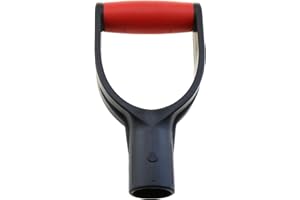 LUORNG Plastic Shovel with D-Grip, 1-1/4 Inch Polypropylene Shovel Handle, Suitable for Digging and Raking