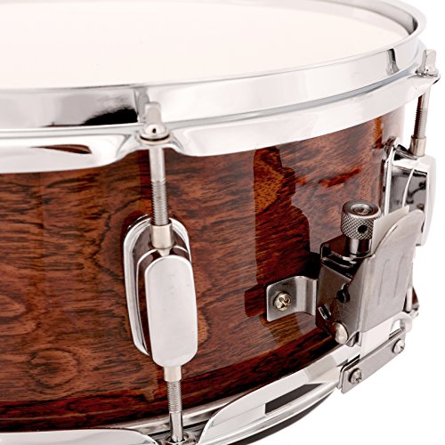 image for LAGRIMA 14x5.5 inch Glossy Finish Student Beginner Snare Drum Set, Inc