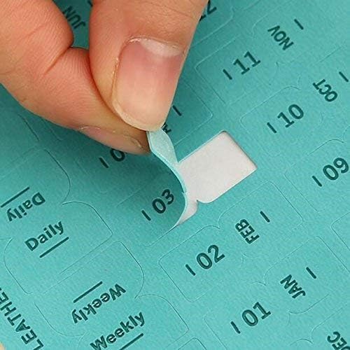 Multi-Color Self Adhesive Mini Leather Monthly Calendar Index Tabs for Appointment Book Events Diary Scrapbook Planner school stationery aesthetic stationery for School Office or Home