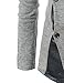 (GD93) Slim Stylish Unbalanced Metallic Leather Point Knitted Cardigan Sweaters GRAY US M(Tag size L)
