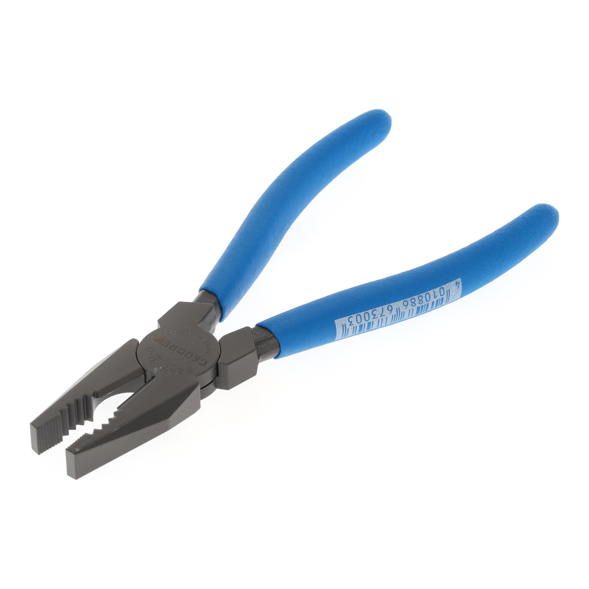 GEDORE Combination Pliers for Cutting/Holding/Twisting, Long Cutting Edges, Non-Slip Handles, European Pattern, Length 160 mm, 8245-160 TL