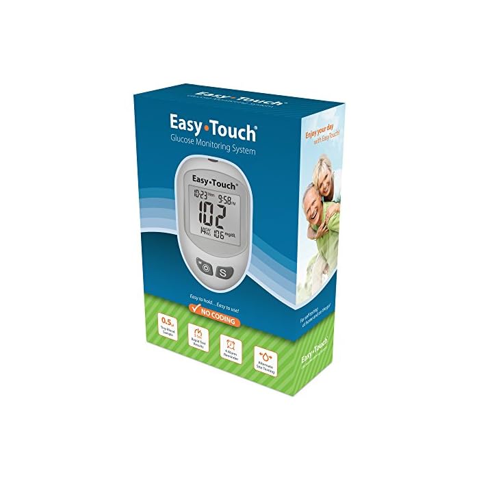EasyTouch Glucose Monitoring System - (1 Meter, 10 Twist Lancets, 1 Lancing Device per Box) Blue/Green