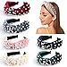 Makone 6 Pcs Headbands for Women, Knotted Headbands Pearl Headband Wide Top Knot Turban Hair Bands, Vintage Velvet Fashion Hair Accessories for Women and Girls