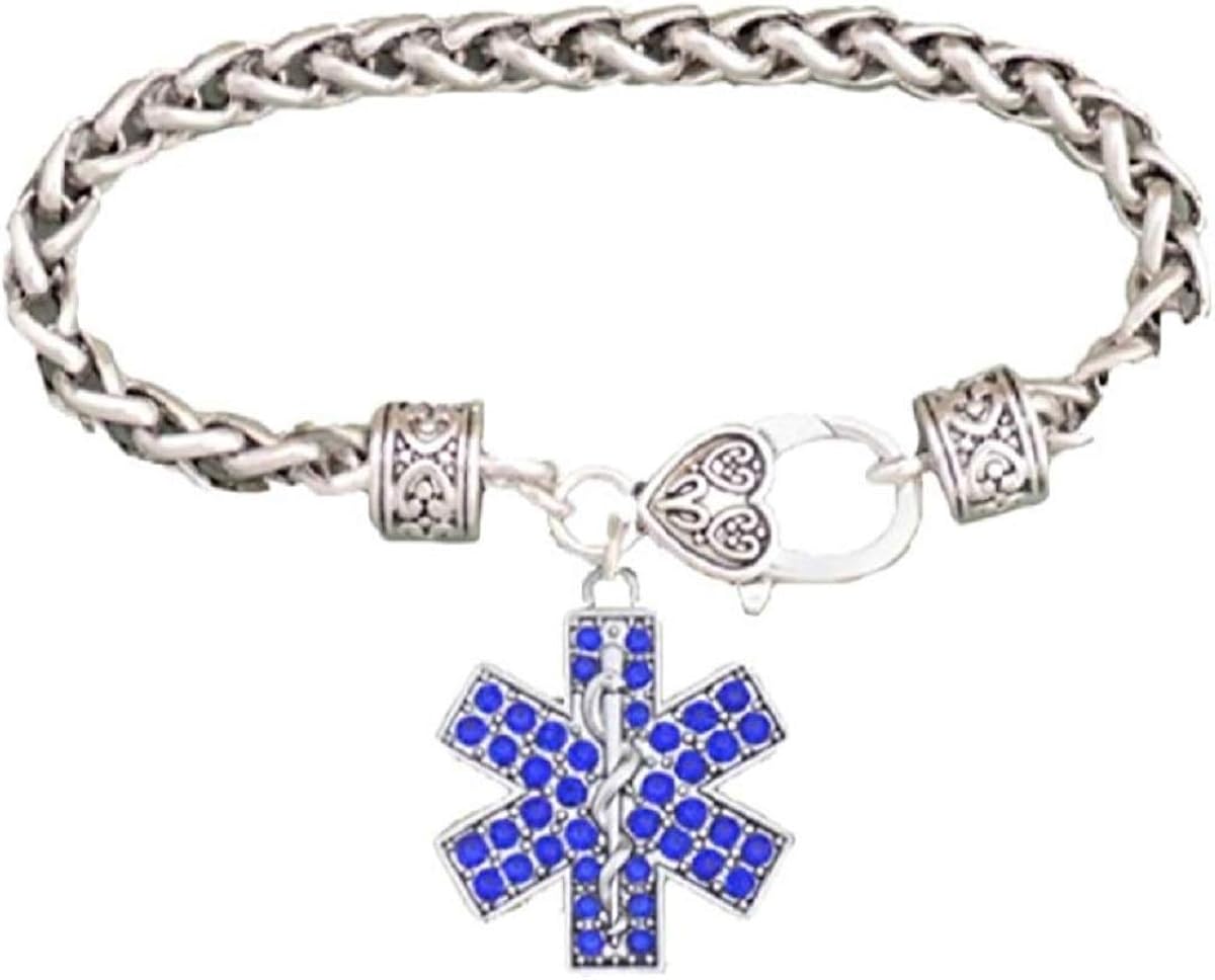 New PARAMEDIC or EMT EMS Leather or Wheat Charm Bracelet