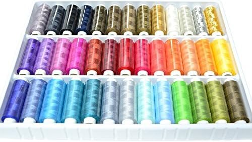 Best Sewing Thread Kit Online Assortment Of Heavy Duty High Quality Colors Spools Set With An Organizer Storage Holder Box Excellent Polyester Threads for Hand Embroidery Or Machine Sewing Grate Gift For Mother Father Kids Adult or Beginner