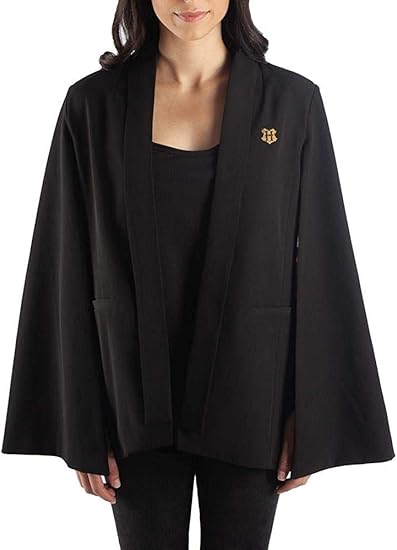 Bioworld Harry Potter Hogwarts Magical Creatures Juniors Ladies Cape Blazer With Pockets Amazon Ca Clothing Accessories
