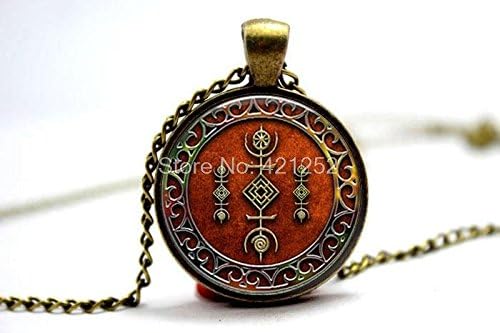 Pretty Lee 2015 Fashion Druid Sigil Of The Cosmos 25Mm Pendant Necklace Glass Photo Cabochon Necklace Christmas gift
