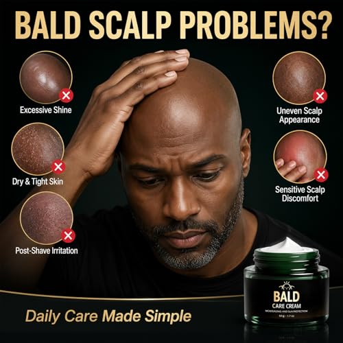 50ml Bald Care Cream, After Shaving, Moisturizing and Nourishing, Matte, For Men After Shaving Bald People