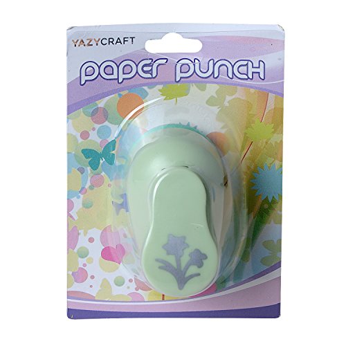 Paper Punch Hole Puncher -- (3 PACK Flowers Sun Happy Face) -- Personalized Paper Craft Punchers Shapes Set -- For Scrapbook Engraving Kids Artwork -- Greeting Card Making DIY Crafts