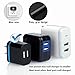 Costyle 4-Pack 5V/2.0Amp Dual USB 2-port Easy Grip Home Travel Wall Charger Adapter for iPhone SE 6S 6 Plus, iPad Mini, Samsung Galaxy S7 edge, HTC One, LG and Most Device-Silver Gold Blue Rose