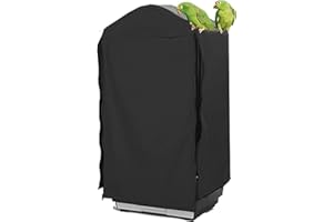 QBLEEV Birdcage Covers, Parrot Large Cage Cover Shade, Pet Universal Blackout Windproof Light-Proof Sleep Reduces Distractions Night Accessories Cloth Without Cage-14.1x18.5x35.4in (LxWxH)
