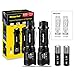 Morpilot 1Pcs UV Flashlight 1Pcs Tactical Flashlight, 2Pcs Mini Handheld Flashlight Set, Pet Dog Urine Detector Ultra Violet Flashlight, 5 Light Modes 400LM Flashlight with Strobe SOS