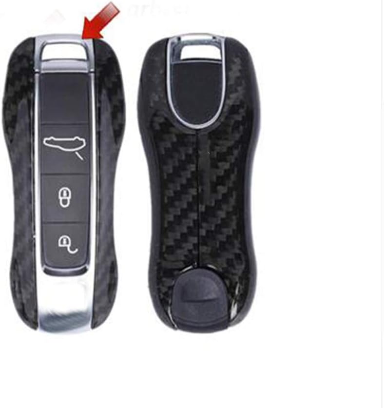 DYBANP Carbon Fiber Remote Key Case Shell Cover For Porsche Panamera 970 971 Cayenne Macan Boxster Cayman 981 982 718 991 911 918