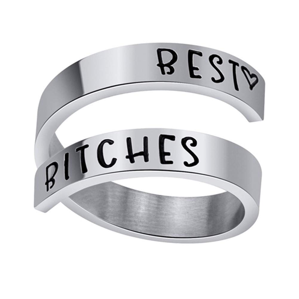 Adjustable Rings for Women/Men,Kucheed Inspirational Ring Jewelry Engraved I am Enough,Stainless Steel Spiral Wrap Twist Ring ,Personality Encouragement Birthday Graduation Gifts for Girls Boys