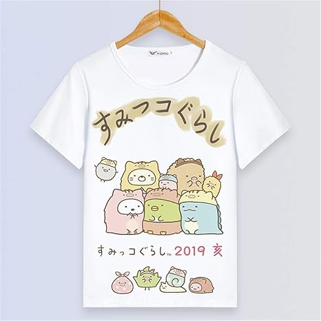 Amazon Rika 即納可能 Cosplay すみっコぐらし しろくま ペンギン とんかつ ねこ とかげ Tシャツ 半袖 男女兼用 イベント 通勤 学生 カップル 春夏衣装 二次元周辺 W アニメ 萌えグッズ 通販