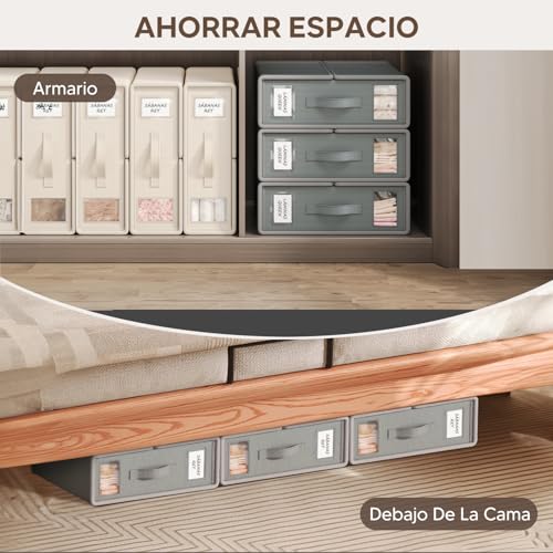 VIOPY Organizador De Sabanas, 4 Piezas Cajas De Almacenamiento, Organizador De Ropa De Cama Plegable, Contenedores De Almacenamiento De Tela Para Juego De Sábanas, Para Closet, Debajo De Las Camas