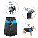 Didog Cold Weather Dog Warm Vest Jacket Coat,Pet Winter Clothes for Small Medium Large Dogs,Blue,S Size
