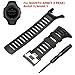 Suunto Ambit Watch Band Strap, Amytalk Soft Black Rubber Replacement Watch Band Strap with 4 Screws and 1 Screwdriver For Suunto Ambit 1/2/2S/2R/3/3 Sport/3 Run/3 Peak, Silver Clasp