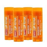 O'Keeffe's Unscented Lip Repair Lip Balm for Dry, Cracked Lips, Stick, (Pack of 4)